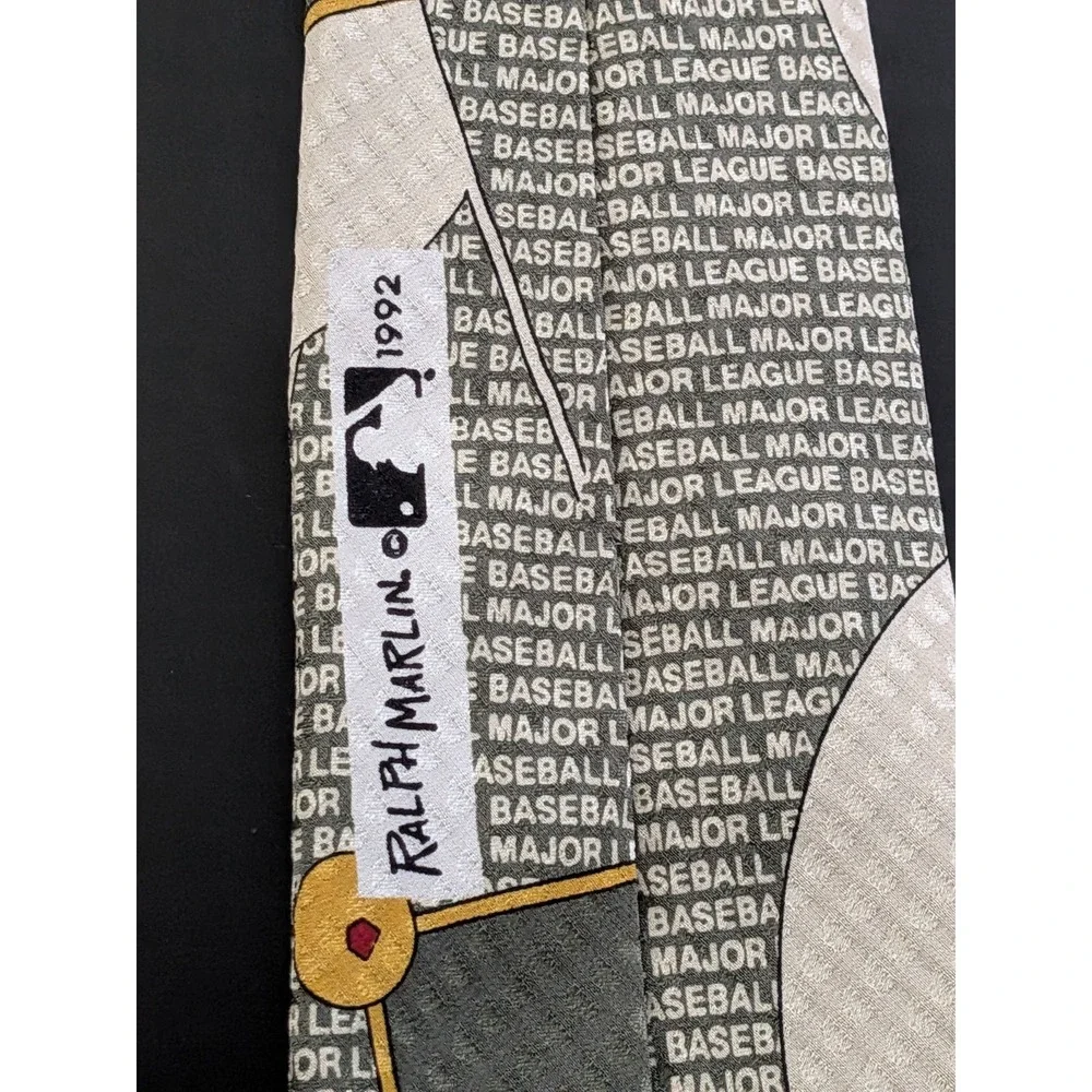 1992 MLB RM Style Necktie Ralph Marlin Grand Slam Home‎ Run Baseball Tie 60